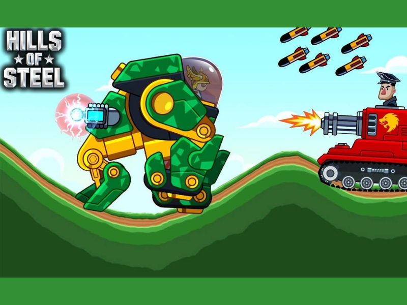 Điều khiển xe tăng trong Hack Hills Of Steel