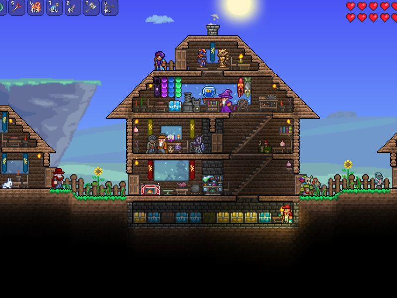 Khám phá thế giới mở rộng lớn trong Terraria APK