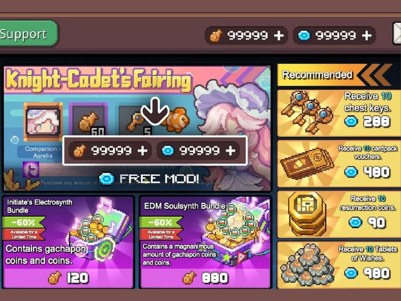 Tải Soul Knight Prequel APK (MOD Menu, Thời Gian, Tốc Độ) v1.9.0 Một Số Tính Năng MOD Của Hack Soul Knight Prequel APK