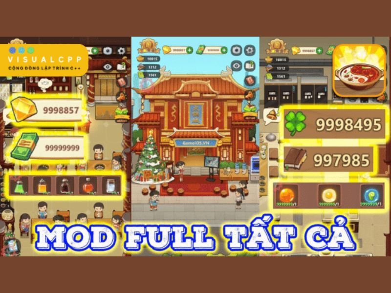 Một Số Tính Năng Nổi Bật Có Trong Mod Tiệm Lẩu Đường Hạnh Phúc
