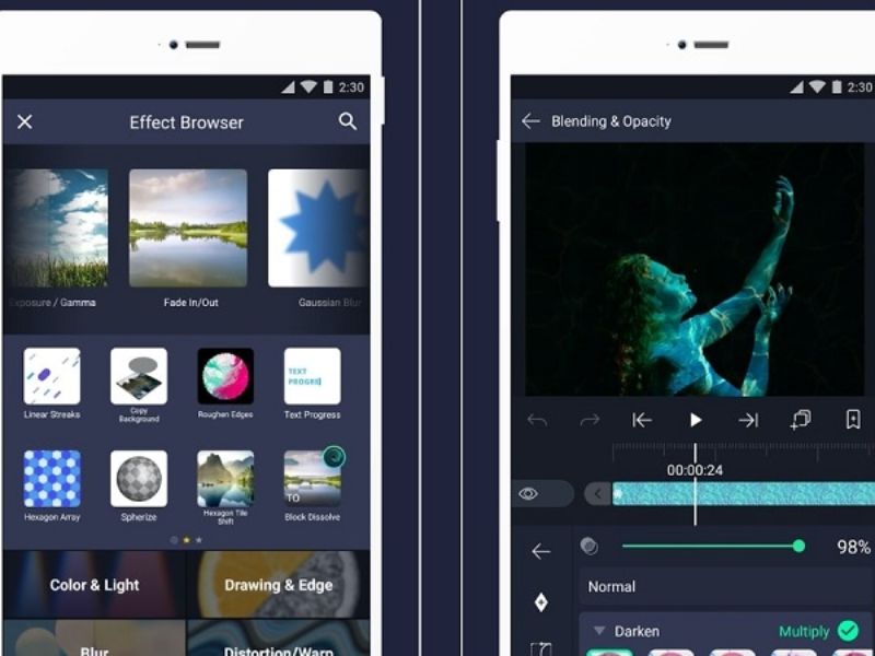 Bộ lọc hình ảnh ấn tượng trong Alight Motion Pro APK