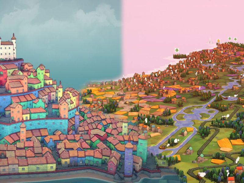 Đồ họa màu sắc sinh động trong Townscaper APK