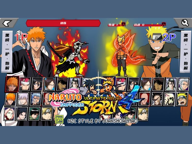 Hệ thống nhân vật phong phú trong Bleach Vs Naruto APK