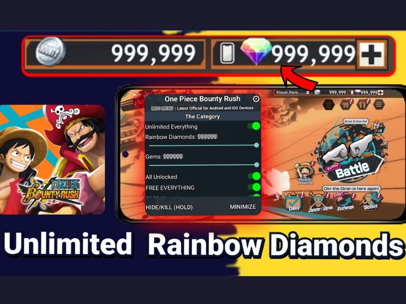 Tải One piece Bounty Rush APK (MOD Menu, Vô Hạn Tiền, Kim Cương) v93010 Một Số Tính Năng MOD Hấp Dẫn Của Hack One Piece Bounty Rush