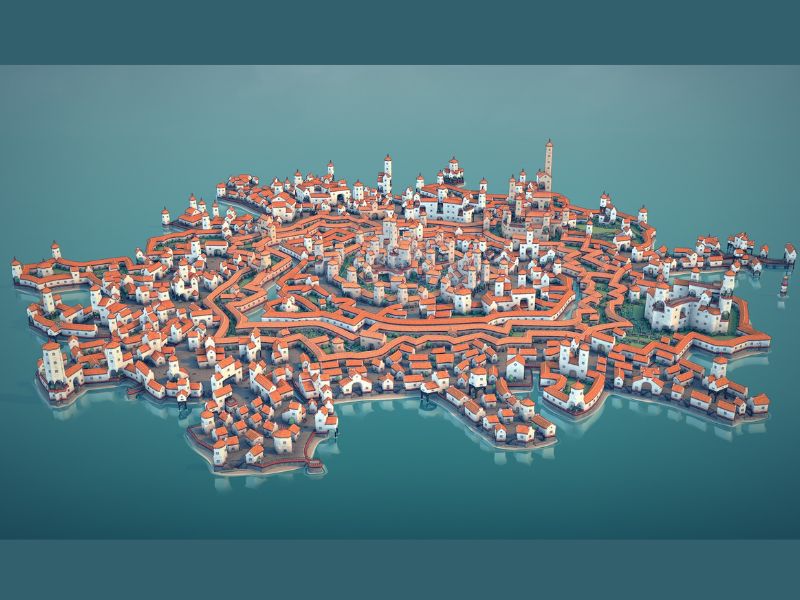 Xây dựng thành phố tự do trong Townscaper APK