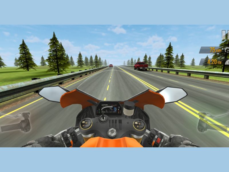 Tải Hack Traffic Rider Mod APK (Vô Hạn Tiền, Mở Khóa Level) v2.0 Cơ chế điều khiển cực kỳ chân thực trong Hack Traffic Rider Mod APK