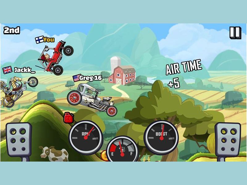 Cơ chế lái xe vật lý độc đáo trong Hill Climb Racing Hack Kim Cương Và Vàng