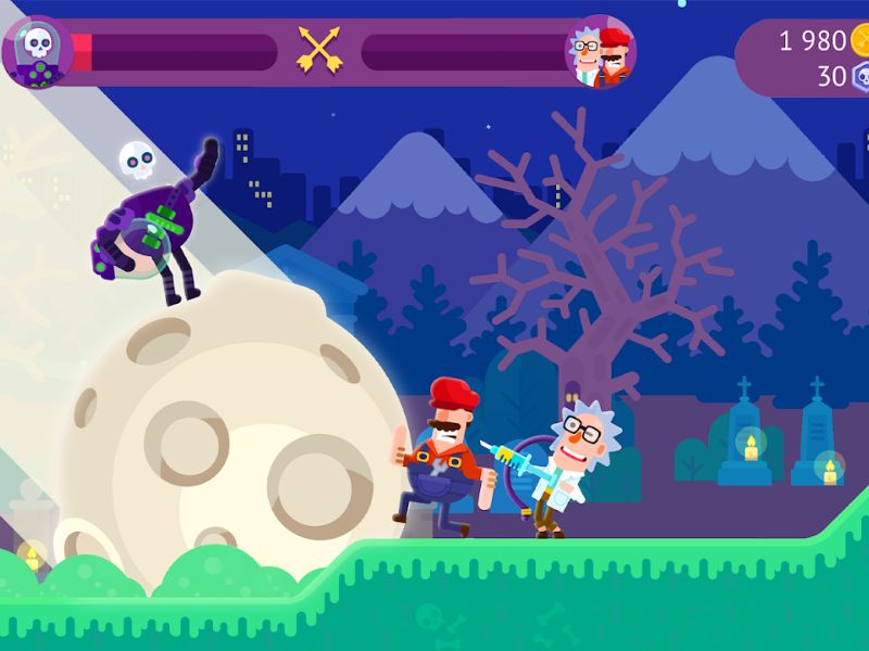 Tải Hack Bowmasters (Full Nhân Vật, Full Tiền, Bất Tử) v9.5.1 Hack Bowmasters sở hữu đồ họa 2D vui nhộn