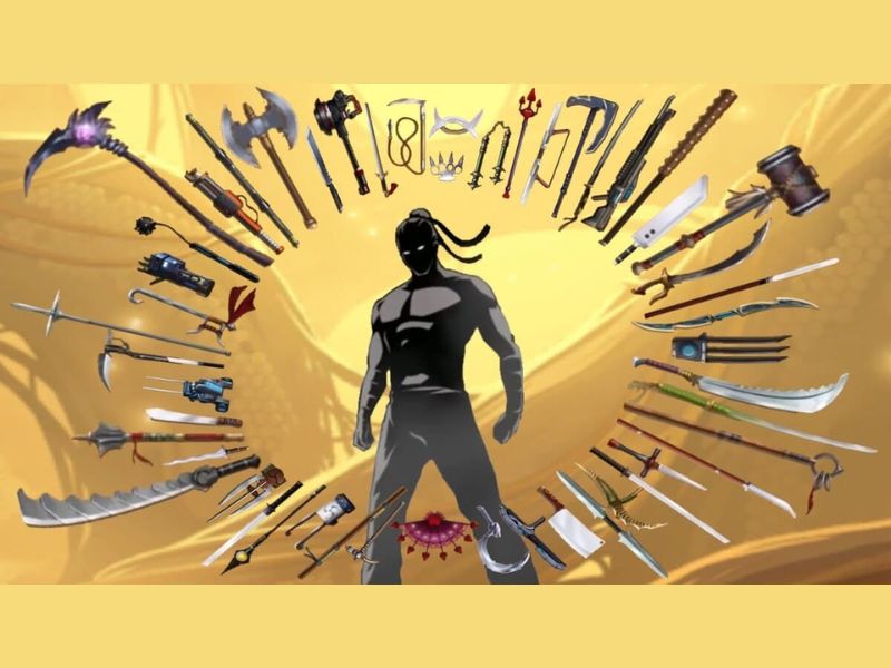 Hệ thống vũ khí phong phú trong Shadow Fight 2 Hack Modlmh.com