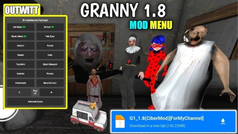 Các tính năng có trong bản Granny MOD Menu