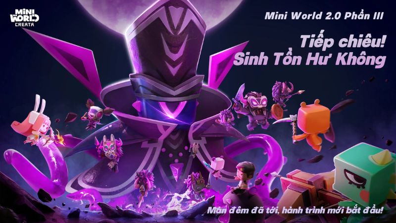Mini World MOD APK trong thế giới sandbox rộng lớn.