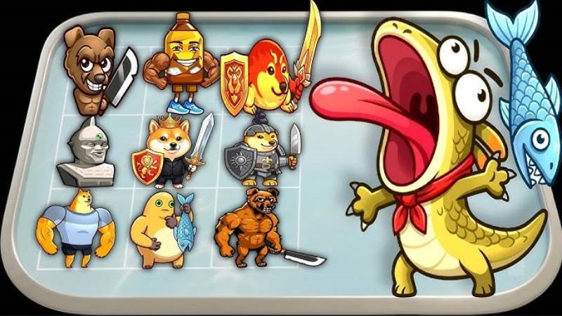 Tải Chó Khiên: Hợp Nhất Chiến Đấu MOD APK (MOD Menu) v1.0.5 Lối chơi hợp nhất chiến binh đầy cuốn hút