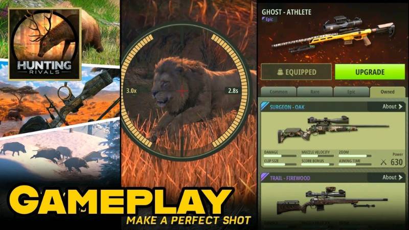 Tải Hunting Rivals MOD APK (Vô Hạn Tiền, Mở Khóa) v1.1.0 Gameplay săn bắn đầy thử thách