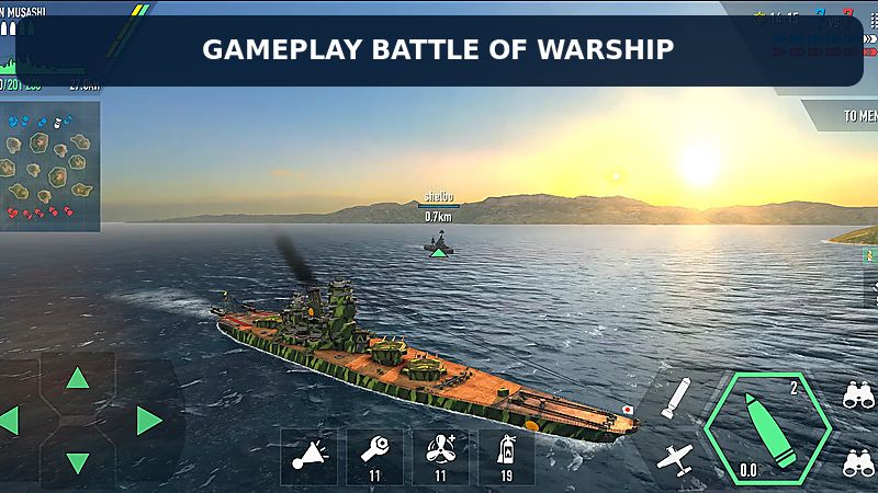 Tải Battle of Warship MOD APK (Vô Hạn Tiền) v1.74.12 căn hướng bắn theo quỹ đạo di chuyển của mục tiêu.