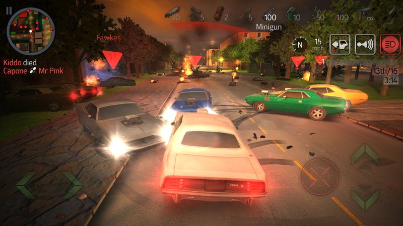 Gameplay Payback 2 MOD APK đấu súng và truy đuổi bằng phương tiện