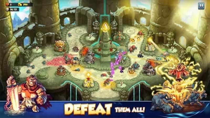 Tải Kingdom Rush 6 APK v1.01.012 Miễn Phí Cho Android Các nhóm tháp cung thủ pháp sư doanh trại và pháo binh trong Kingdom Rush 6