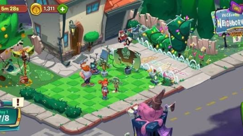 Cây tấn công và cây chống chịu phối hợp trong Plants vs Zombies 3